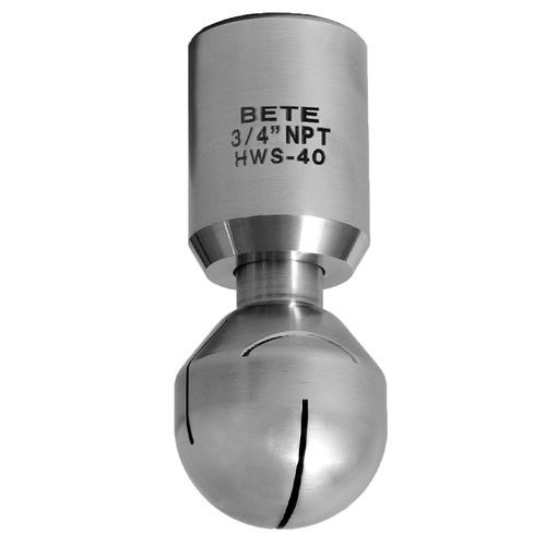 Ugello di pulizia - HYDROWHIRL® - BETE - per acqua / a getto rettilineo / in acciaio inossidabile