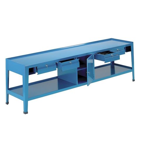 Banco da lavoro in metallo - 210 - ARMECO - per officina / monoblocco / 4 cassetti