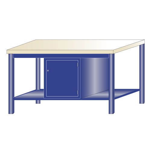 Banco da lavoro in faggio - 217/L - ARMECO - per officina / monoblocco / metallico