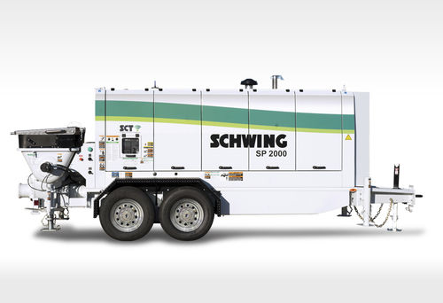 Pompa per calcestruzzo montata su rimorchio - SP 2000 - SCHWING GmbH - per cantiere / diesel / elettrica
