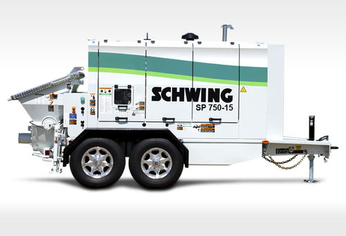 Pompa per calcestruzzo montata su rimorchio - SP 750-15 - SCHWING GmbH - per cantiere / diesel / elettrica