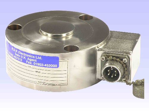 Cella di carico a compressione - SLC43 series  - RDP Electronics - a bottone / per ponte estensimetrico / in acciaio inossidabile