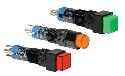 Pulsante a molla - A8 series - IDEC - elettromeccanico / ad azione momentanea / luminoso