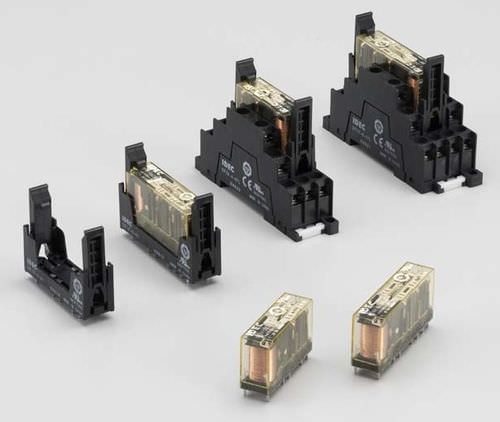 Relè elettromeccanico DC - RF1V series - IDEC - su guida DIN / con contatti guidati