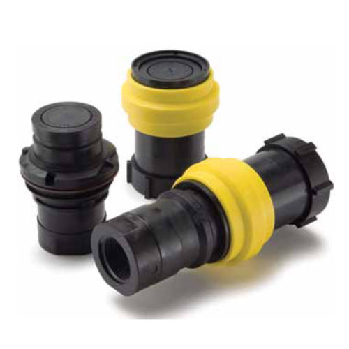 Raccordo per prodotti chimici - PF series - Parker Quick Coupling Division - rapido / in termoplastica / in acciaio inossidabile