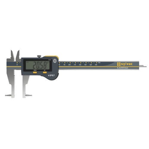 Calibro a corsoio digitale - S_Cal EVO Smart Point Jaws - SYLVAC - in acciaio inossidabile / con trasmissione dati / con connessione wirelss