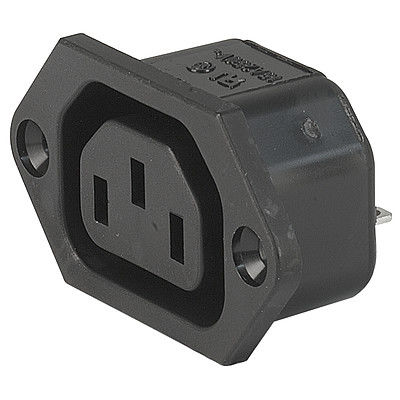 Presa elettrica da montare su pannelli - 6600-3 - SCHURTER - IP30 / 3 poli / ad avvitamento