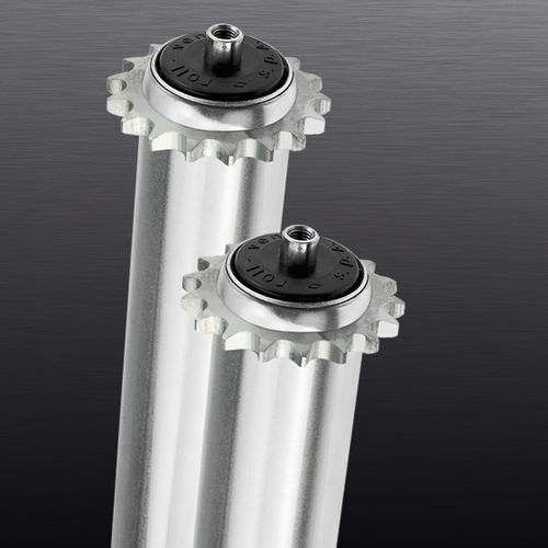 Rullo trasportatore con trasmissione a catena - GAMMA 1R-1RD - roll-ven spa - in termoplastica / in metallo / in acciaio