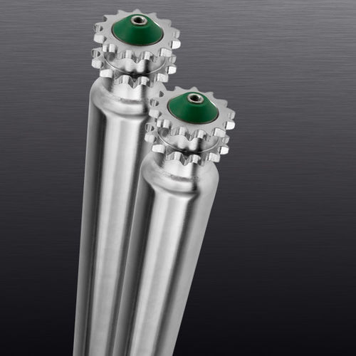 Rullo trasportatore con trasmissione a catena - GAMMA - roll-ven spa - in termoplastica / in acciaio / in acciaio inossidabile
