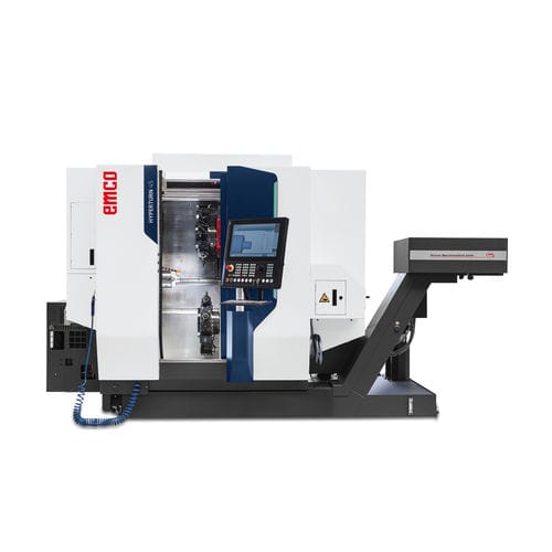 Centro di tornitura-fresatura bimandrino - HYPERTURN 50 - EMCO GmbH - CNC / orizzontale / 3 assi