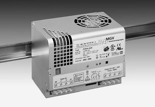 Alimentatore elettrico su guida DIN - PH520-2420A - MGV - AC/DC / ad uscita semplice / regolabile