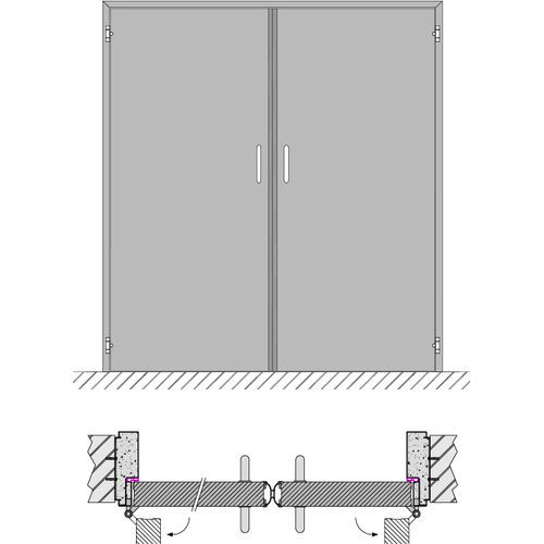 Porta scorrevole - HEINEN SONDERMASCHINENBAU Neustadt GmbH - battente / in acciaio inossidabile / in acciaio