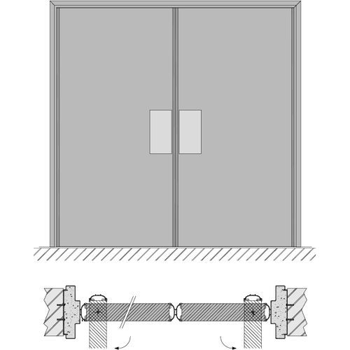Porta battente - HEINEN SONDERMASCHINENBAU Neustadt GmbH - in acciaio inossidabile / in acciaio / vetrata