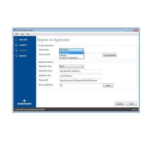Software OPC - SE10DCM series - Emerson - per PAC / Unified Architecture