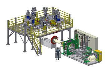 Linea di coestrusione multistrato - ALPHA PLUS  - Alpha Marathon Technologies Group, Inc. - film soffiato