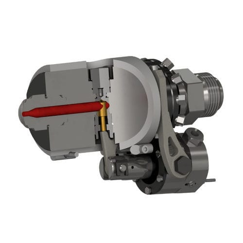 Ugello di iniezione - BHP series - Herzog AG - per materiali fusi / 90° / dritto