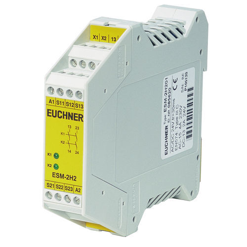 Relè di sicurezza di arresto di emergenza - ESM-2H201 - EUCHNER GmbH + Co. KG - per comando bimanuale / su guida DIN / DC