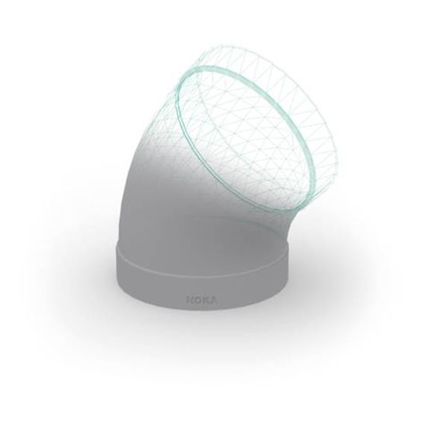 Raccordo pneumatico - HoKa GmbH - a bicchiere / da saldare / gomito a 45°