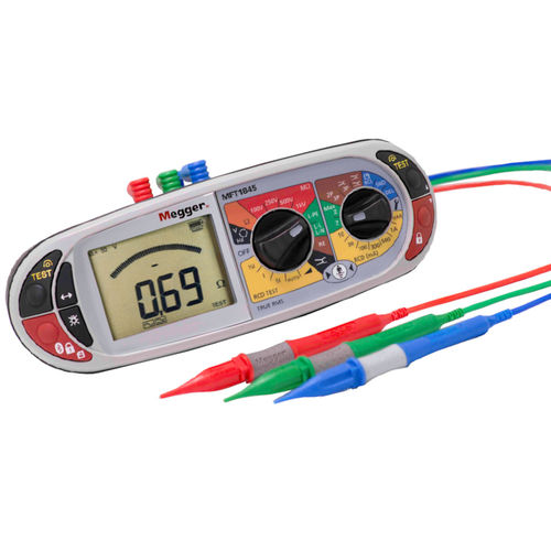 Tester di tensione - MFT1845 - MEGGER - di sequenza di fasi / RCD / di impedenza circuito