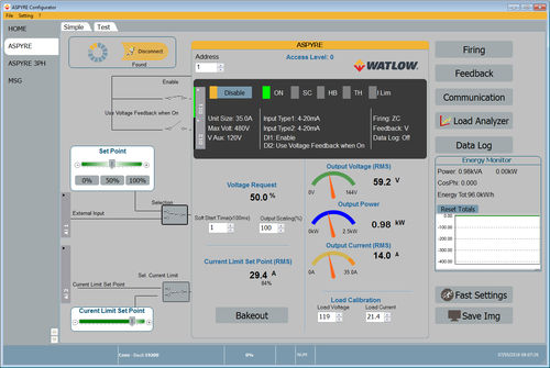 Software configurazione - ASPYRE® DT - Watlow Electric Manufacturing Company - di comunicazione