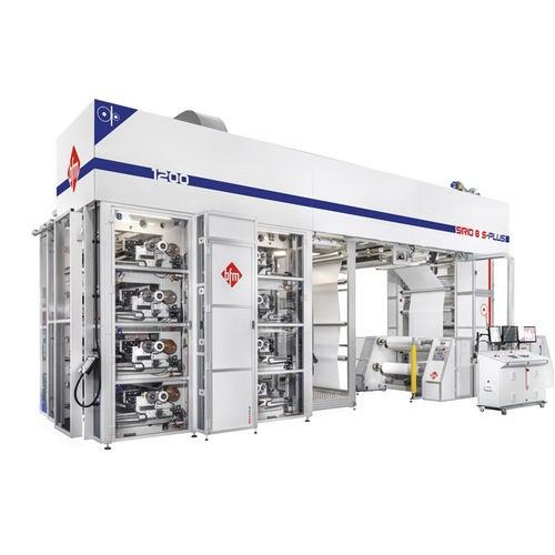 Macchina da stampa flessografica stack - SIRIO S PLUS series - bfm S.r.l., Costruzione Macchine per Materie Plastiche - a 8 colori / per carta / per film in plastica