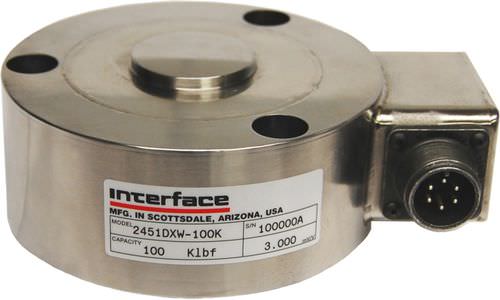 Cella di carico a compressione - 50 - 200 kN | 2451, 2461 - Interface, Inc. - a bottone / in acciaio inossidabile / a basso ingombro