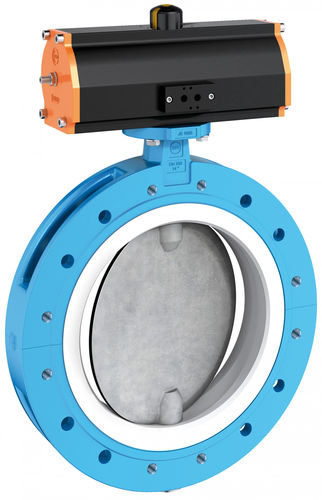 Valvola a farfalla - T 212-A - EBRO ARMATUREN Gebr. Bröer GmbH - a comando pneumatico / di controllo / di arresto