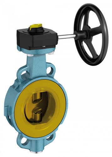 Valvola a farfalla - Z 011-GMX - EBRO ARMATUREN Gebr. Bröer GmbH - con volante / wafer / per fluidi abrasivi