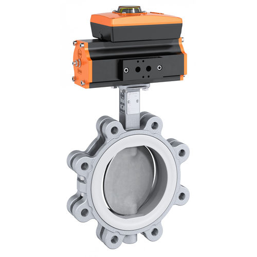 Valvola a farfalla - Z 614-K - EBRO ARMATUREN Gebr. Bröer GmbH - a comando pneumatico / per bevande / tipo lug