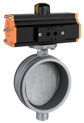 Valvola a farfalla - CK-M - EBRO ARMATUREN Gebr. Bröer GmbH - a comando pneumatico / per controllo di flusso / per aria