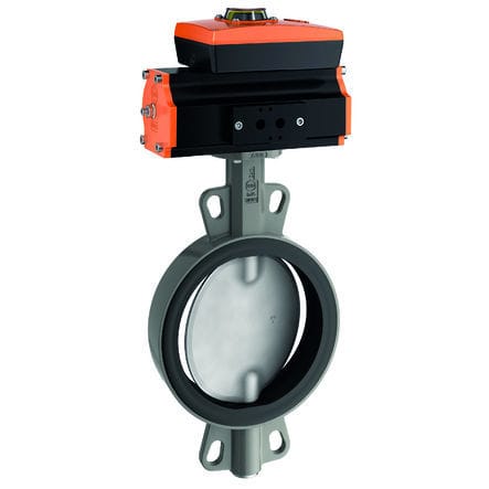 Valvola a farfalla - Z 411-A - EBRO ARMATUREN Gebr. Bröer GmbH - a comando pneumatico / di regolazione / di arresto
