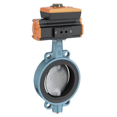 Valvola a farfalla - Z 611-A - EBRO ARMATUREN Gebr. Bröer GmbH - a comando pneumatico / di regolazione / di arresto