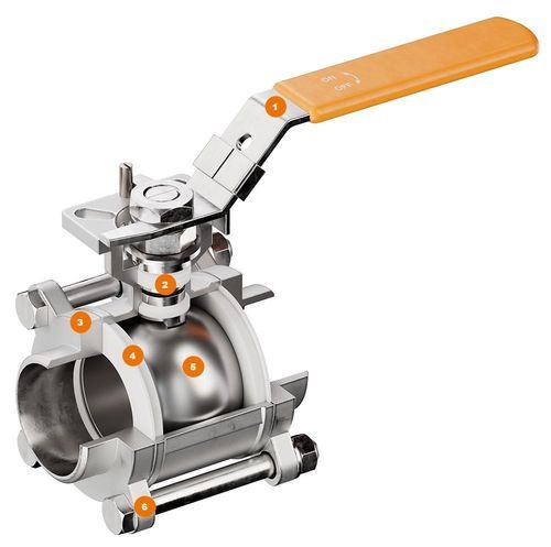 Valvola a sfere - V-3MH - EBRO ARMATUREN Gebr. Bröer GmbH - manuale / per acqua / per gas