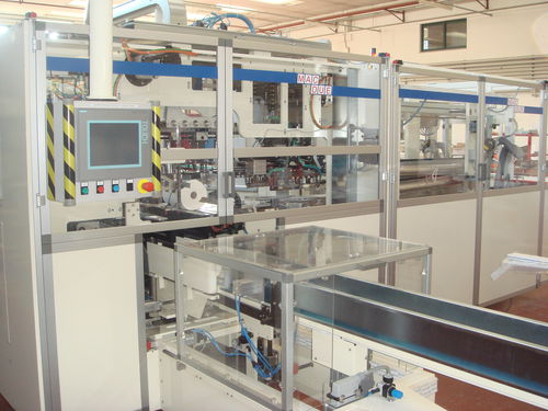 Macchina per imballaggio automatica - RS100 - MACDUE - con film termoretraibile / in continuo / compatta