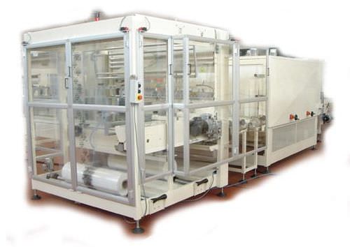Fardellatrice automatica - H130 -A90&deg;T - MACDUE - con tunnel di retrazione / ad alta velocità