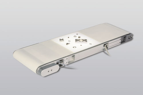 Trasportatore a nastro - FR-40-80-Q-DL-450-20 - BINDER MAGNETIC - compatto / con motore elettrico / per pezzi