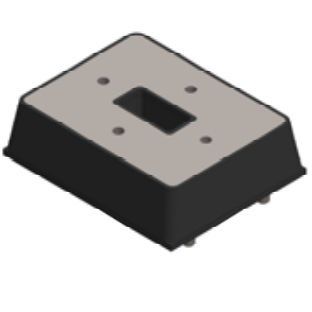 Supporto antivibrazione rettangolare - J6332 - CEF POLYMERES - in elastomero / per carichi pesanti