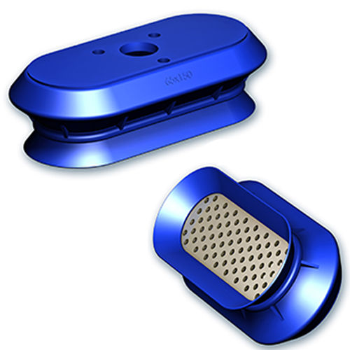 Ventosa a soffietto - VSAOF Series - COVAL - ovale / in silicone / in acciaio inossidabile