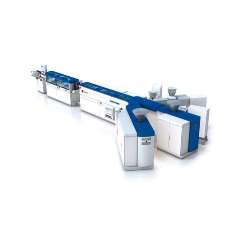 Linea di estrusione per la produzione di tubi di imballaggio flessibili - TopLine - Breyer GmbH Maschinenfabrik - multistrato / monostrato / per tubi