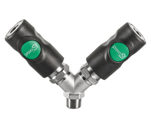 Raccordo pneumatico - ESI 0781 series - Prevost - filettato / push-to-lock / a Y