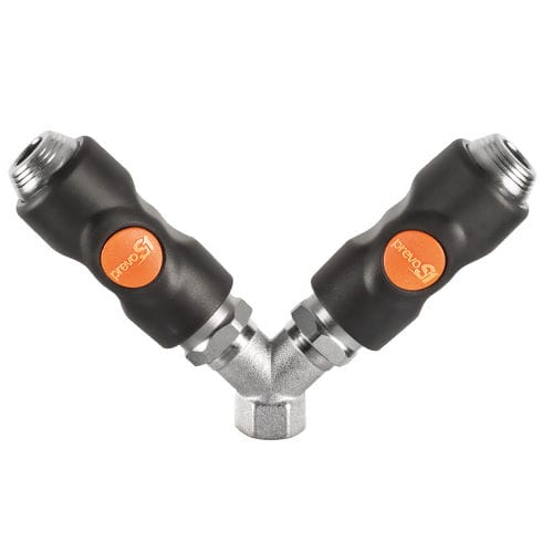 Raccordo pneumatico - BSI 06810 series - Prevost - filettato / push-to-lock / a Y