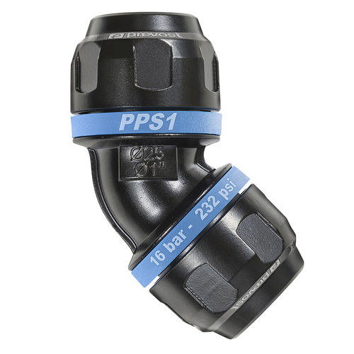 Tubazione a gomito in alluminio - PPS1 - 4C - Prevost - per trasporto pneumatico / 45°