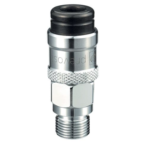 Raccordo pneumatico - BAC 07115 series - Prevost - ad avvitamento / in ottone cromato / maschio
