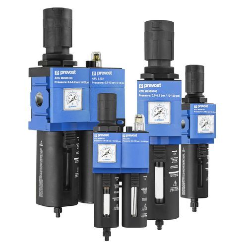 Filtro regolatore lubrificatore per aria compressa - ATU series - Prevost - antiparticolato / a olio / ad acqua