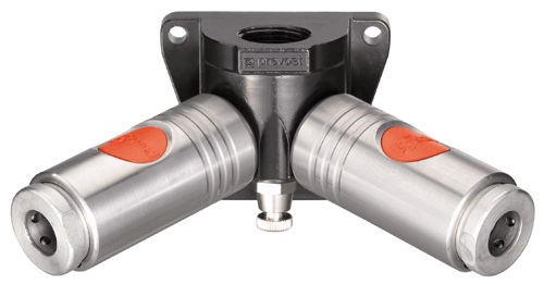 Raccordo pneumatico - USI 118204WK - Prevost - filettato / push-to-lock / a Y