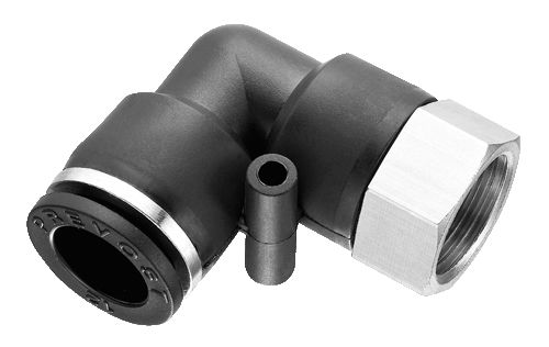 Raccordo pneumatico - RPC FG series - Prevost - filettato / push-in / gomito a 90°