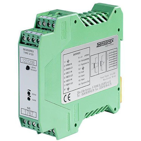 Condizionatore di segnale su guida DIN - SX3310 - SENSOREX MEGGITT - per trasduttori LVDT
