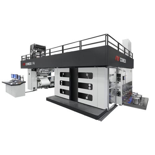 Macchina da stampa flessografica a tamburo centrale - F4 - Comexi Group Industries - a 8 colori / per film in plastica