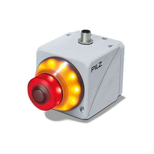 Pulsante di arresto di emergenza - PITestop - PILZ - luminoso / di comando / elettromeccanico