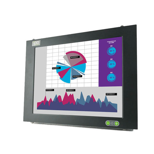Monitor TFT - ITAS 17F - IPO Technologie - con touch screen resistivo / LED / industriale